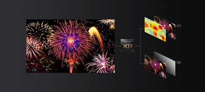 Focuri de artificii pe timp de noapte care arată contrastul dintre lumină și întuneric