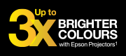 Up to 3x brighter colours with Epson projectors (1)