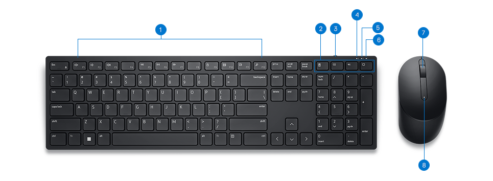 KM5221W Pro Wireless Keyboard and Mouse Win 11