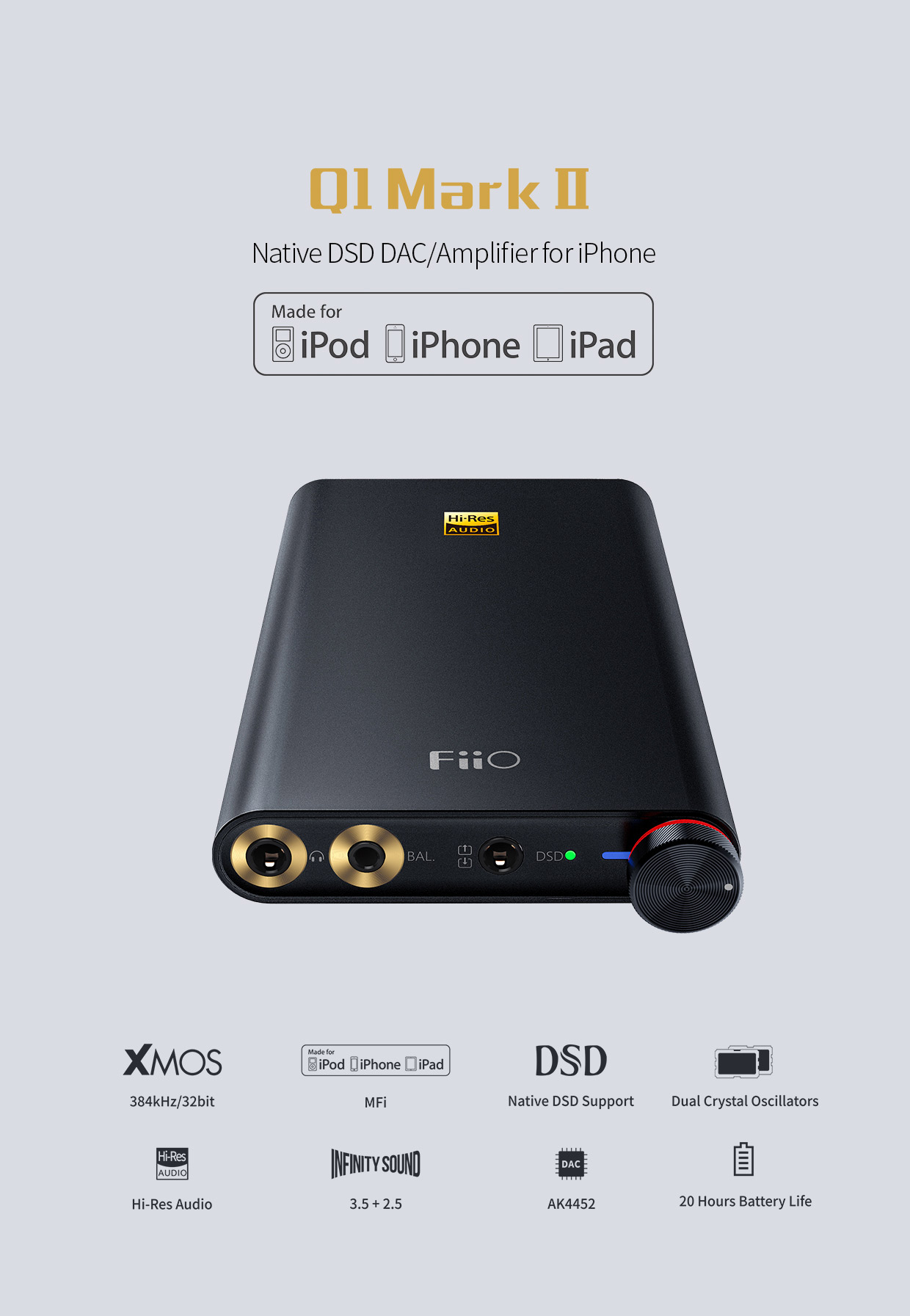 Amplificator casti Fiio Q1 Mark II la AVstore.ro