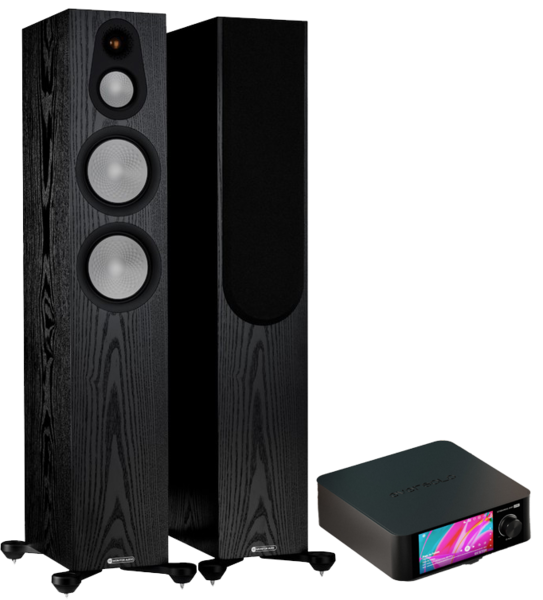 Pachete PROMO STEREO  Monitor Audio, Pachet PROMO Monitor Audio Silver 300 (7G) + Eversolo Play , avstore.ro