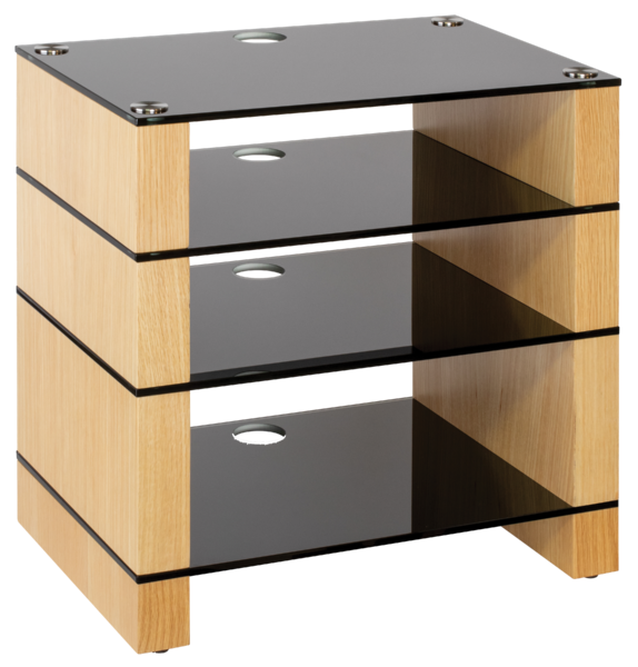 Rack-uri HiFi, Blok Stax 600, sticla neagra, avstore.ro
