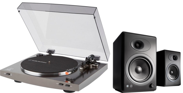 Pick-up Pickup Audio-Technica AT-LP2X + boxe amplificate Audioengine A5+Pickup Audio-Technica AT-LP2X + boxe amplificate Audioengine A5+