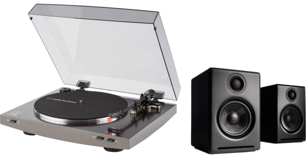 Pick-up Pickup Audio-Technica AT-LP2X + boxe active Audioengine A2+ WirelessPickup Audio-Technica AT-LP2X + boxe active Audioengine A2+ Wireless