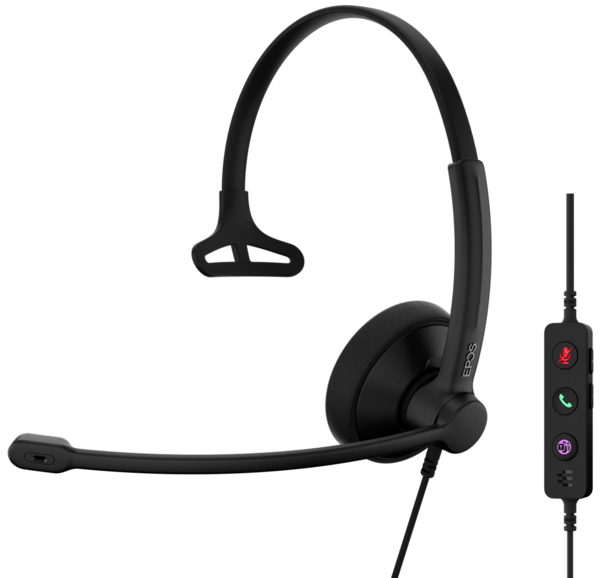 Casti  Contact cu urechea: On Ear (supra-aurale), fara Active Noise cancelling, Casti EPOS IMPACT 100 MS Mono USB-C+A, avstore.ro