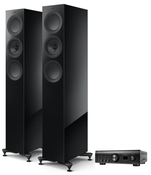 Pachete PROMO STEREO  KEF, Pachet PROMO KEF R5 Meta + Denon PMA-1700NE, avstore.ro