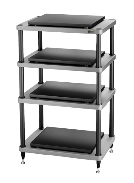 Rack-uri HiFi, Solidsteel S5 Series Advanced Hi-Fi Audio Rack Silver/Black, avstore.ro