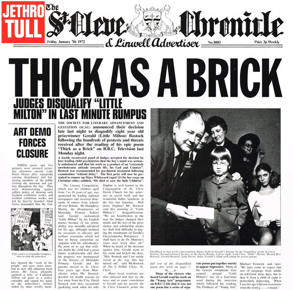Viniluri, VINIL WARNER MUSIC Jethro Tull - Thick As A Brick  50th Anniversary Edition, avstore.ro