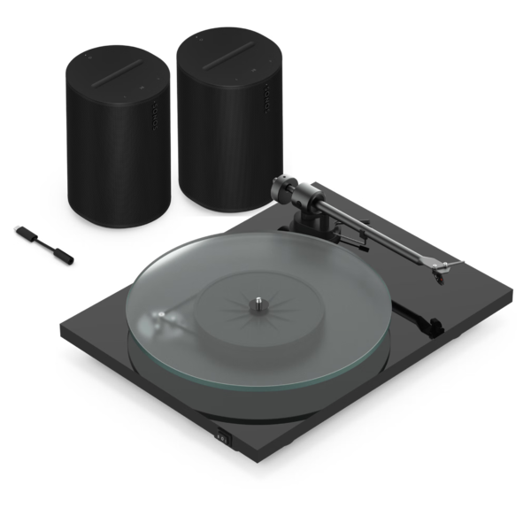 Promotii Pick-up ,  Pachet Pickup Pro-Ject T1 EVO Phono (OM10) + 2 x Sonos Era 100 + Adaptor Sonos Line-In USB-C Negru, avstore.ro