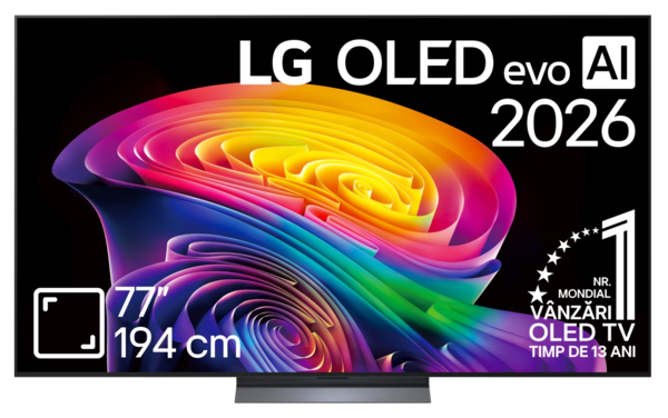 Televizoare  Tehnologie: OLED, Generatie (an de lansare): 2026, TV LG OLED77C62LA, avstore.ro