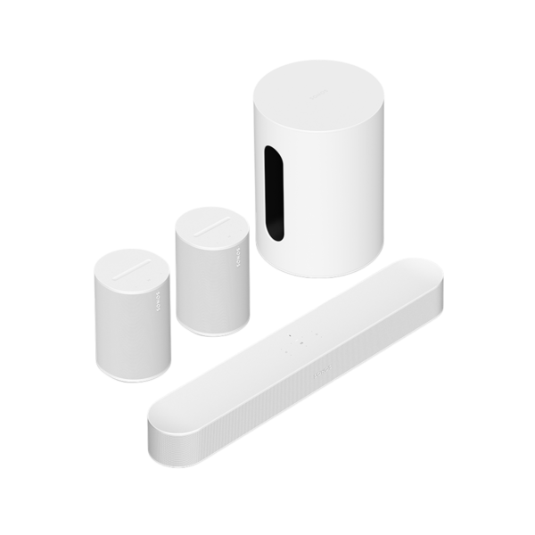 Home Cinema,  Sistem Home Cinema Sonos Beam (Gen 2) + 2 x Era 100 SL + Sub Mini, Dolby Atmos, WiFi, avstore.ro