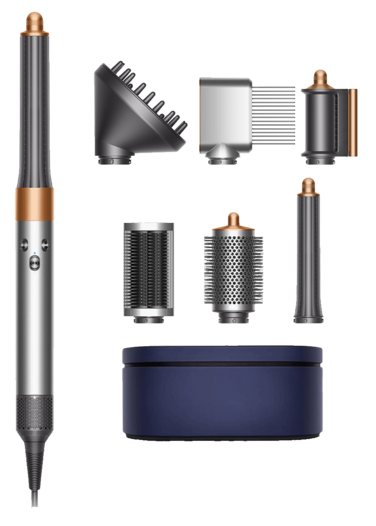 Ingrijirea parului,  Dyson - Multistyler Airwrap Diffuse Complete Long Diffuse, cu accesorii pentru par cret (Nichel/Cupru), avstore.ro