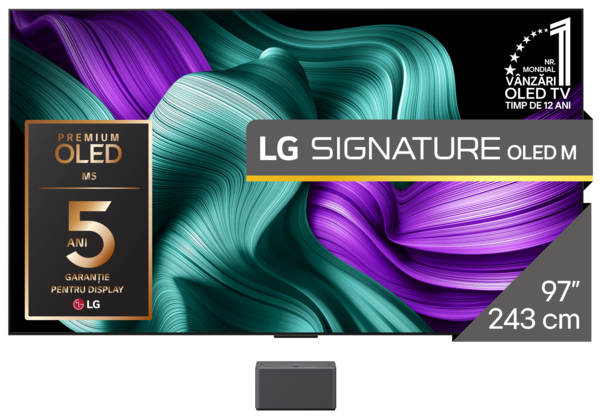 Televizoare  cu HDR (high dynamic range), Stare produs: NOU,  LG SIGNATURE OLED M5 de 97 inci, 4K Smart TV, 2025 97M59LA , avstore.ro