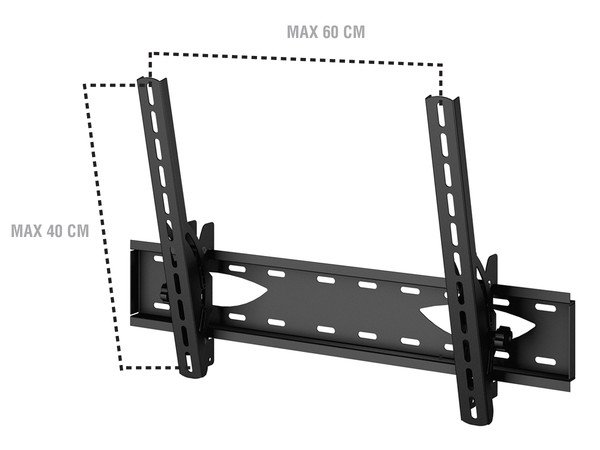 Suport TV  Tip suport TV: pentru perete, VESA vertical (mm): 400mm, Suport TV Sonorous Surefix 335 TILT, avstore.ro