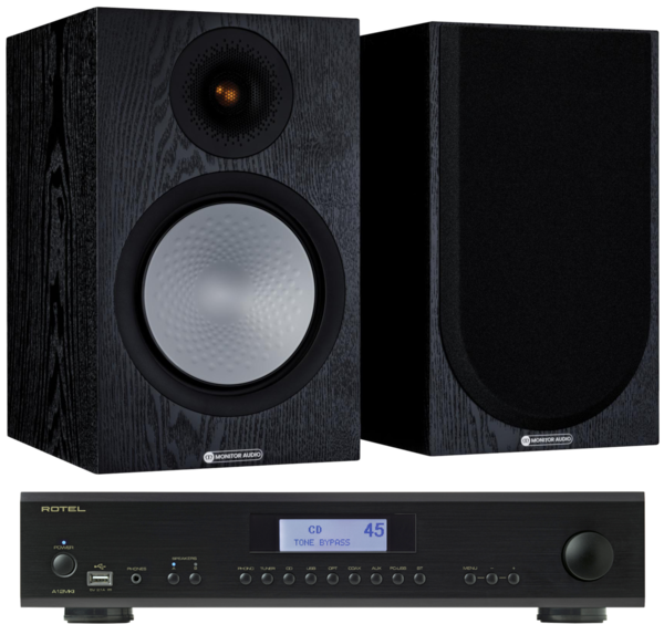 Pachete PROMO STEREO, Pachet PROMO Monitor Audio Silver 100 (7G) + Rotel A-12 MK II, avstore.ro