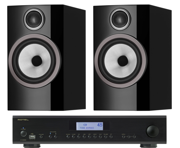 Pachete PROMO STEREO  Bowers & Wilkins, Pachet PROMO Bowers & Wilkins 706 S3 + Rotel A-14 MKII, avstore.ro