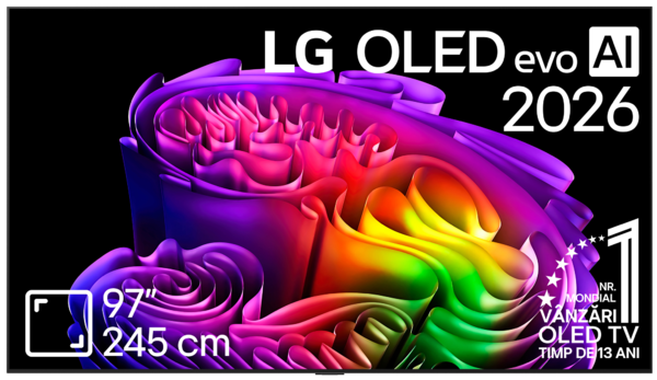 Televizoare  LG, Generatie (an de lansare): 2026, TV LG OLED97G61LW, avstore.ro