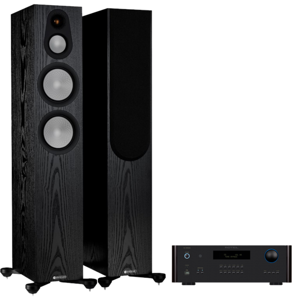 Pachete PROMO STEREO  Monitor Audio, Pachet PROMO Monitor Audio Silver 300 (7G) + Rotel RA-1572 MKII, avstore.ro