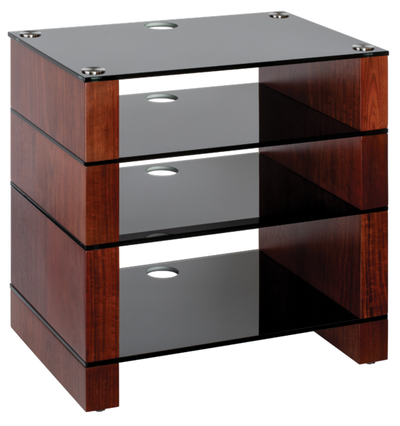 Rack-uri HiFi, Blok Stax 600, sticla neagra, avstore.ro