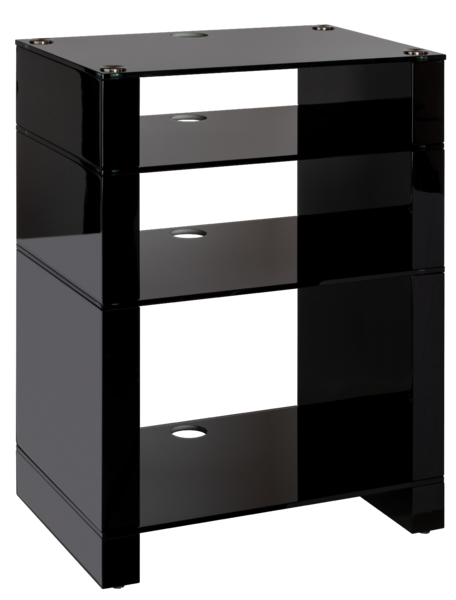 Rack-uri HiFi, Blok Stax 810 X, sticla neagra, avstore.ro