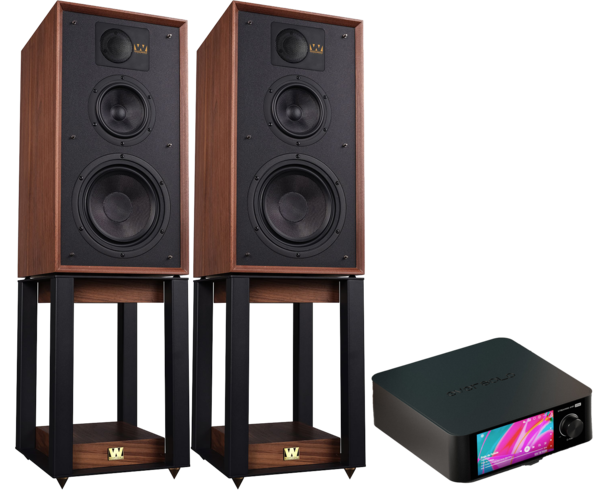 Pachete PROMO STEREO  Wharfedale, Pachet PROMO Wharfedale Linton with stand + Eversolo Play, avstore.ro