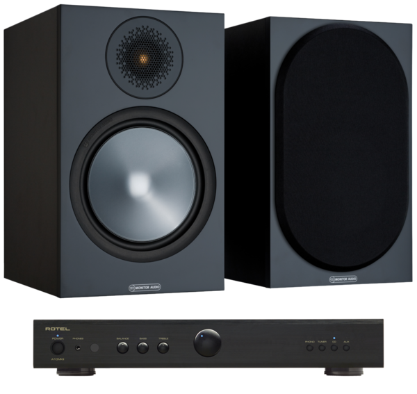 Pachete PROMO STEREO  Monitor Audio, Pachet PROMO Monitor Audio Bronze 100 + Rotel A-10 MK II, avstore.ro