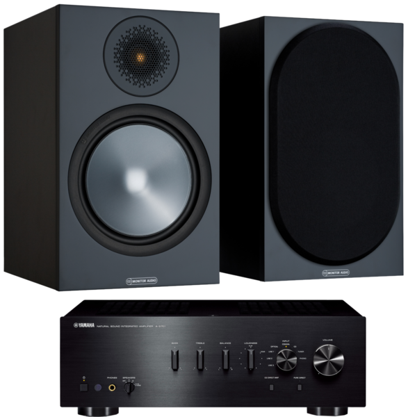 Pachete PROMO STEREO, Pachet PROMO Monitor Audio Bronze 100 + Yamaha A-S701, avstore.ro