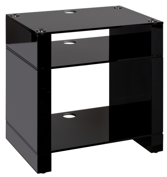 Rack-uri HiFi, Blok Stax 600 X, sticla neagra, avstore.ro