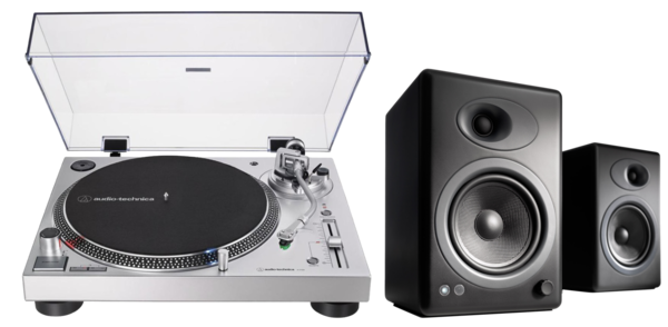 Promotii Pick-up , Pickup Audio-Technica AT-LP120X USB + boxe amplificate Audioengine A5+ Wireless (cu bluetooth), avstore.ro