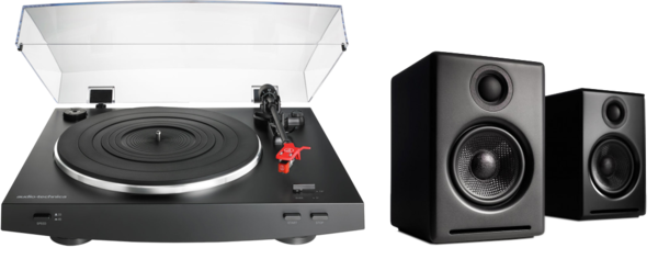 Pickup Audio-Technica AT-LP3 + boxe active Audioengine A2+ Wireless la ...