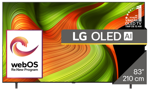 Televizoare  cu HDR (high dynamic range), Stare produs: NOU,  LG - OLED83B53LA, avstore.ro