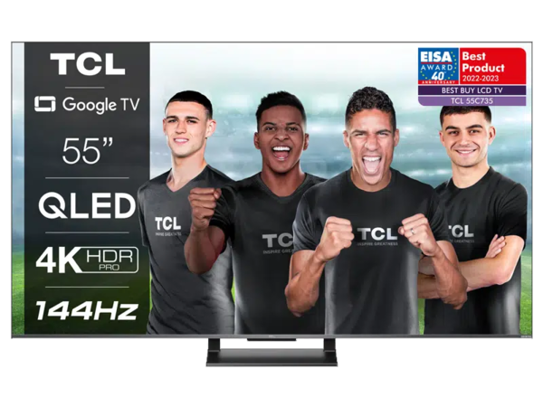 Televizoare  TCL, TV TCL QLED 55C735, 139 cm, Smart Google TV, 4K Ultra HD, 100hz, Clasa G, avstore.ro