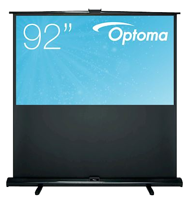 Ecrane de proiectie  Optoma, Latime: intre 2m si 3m, Tip ecran: Pentru podea, Ecran proiectie Optoma Ecran de podea, sistem Pull Up, 16:9 panza Matte white, avstore.ro