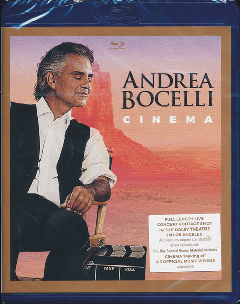 DVD & Bluray BLURAY Universal Records Andrea Bocelli - CinemaBLURAY Universal Records Andrea Bocelli - Cinema