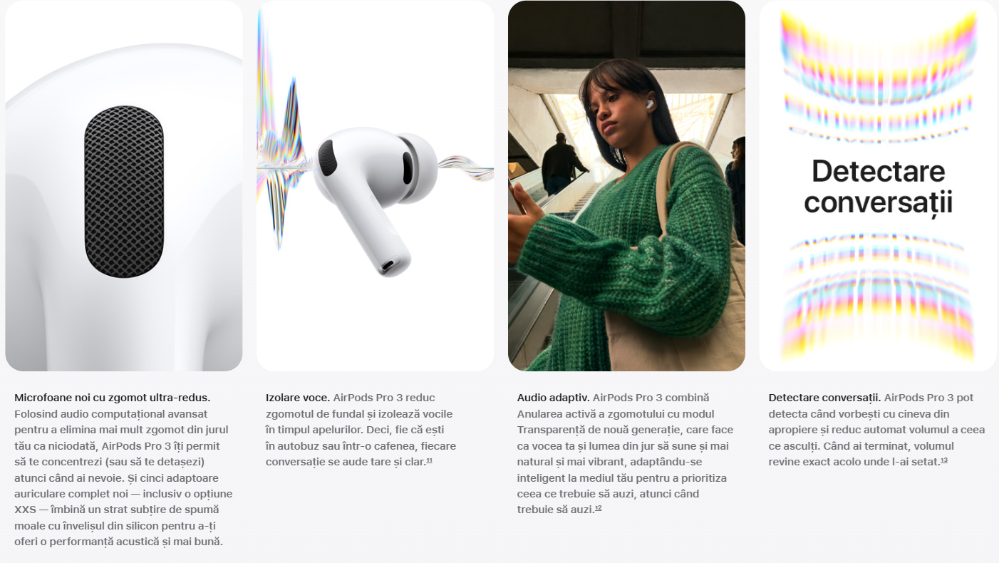 Casti Apple AirPods Pro 3 la AVstore.ro