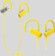 Casti Sport Audio-Technica ATH-SPORT50BT Resigilat Galben