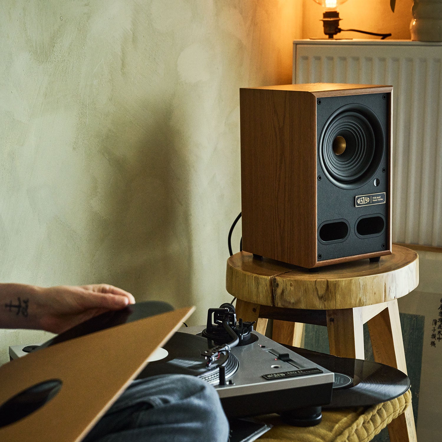 Vestlyd M6C Active conectate la pickup intr-un sistem stereo