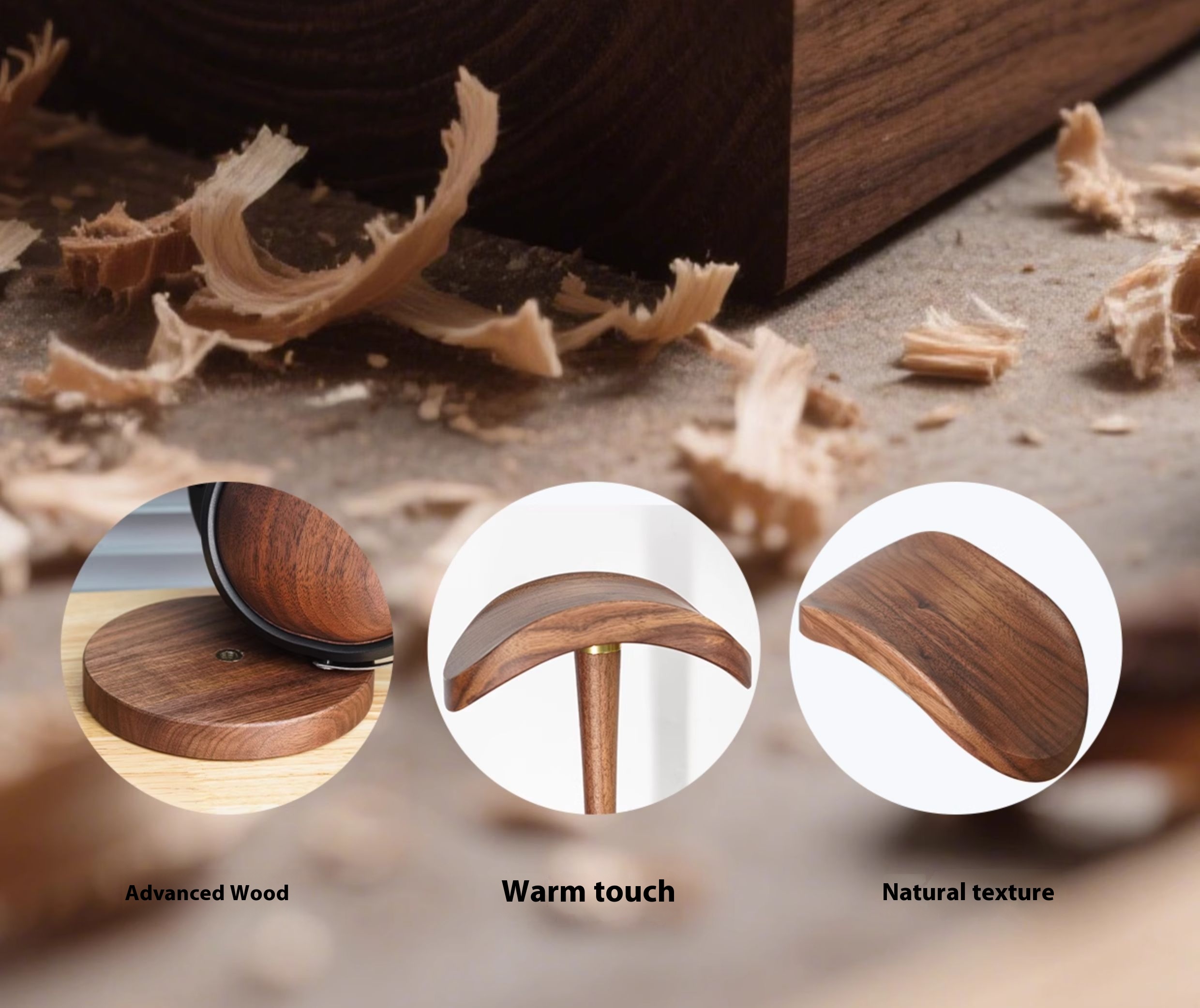 Fiio HS21 stand de casti Walnut solid wood la AVstore.ro