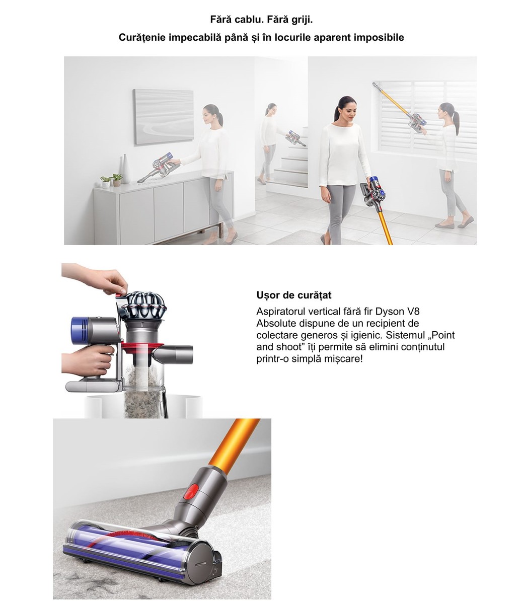 Aspirator Dyson V8 Absolute la AVstore.ro