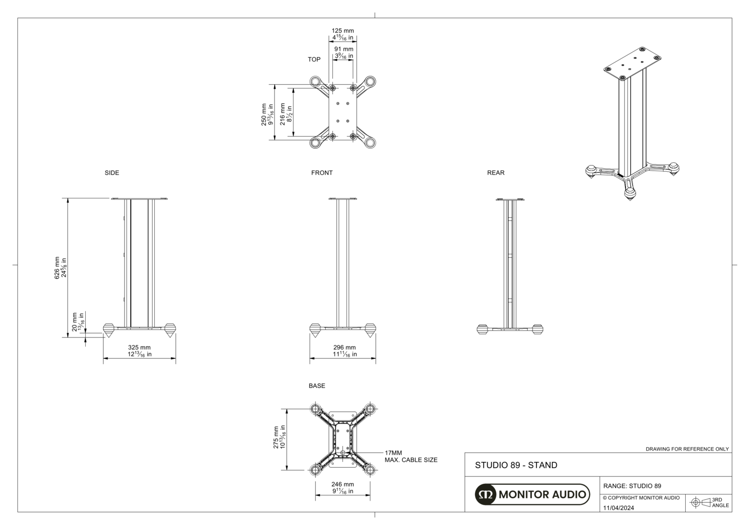 Studio 89 Stand - CAD Drawing