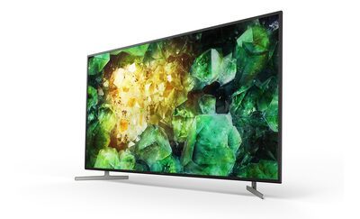 Imagine laterală cu televizorul, prezentând designul bazat pe aluminiu