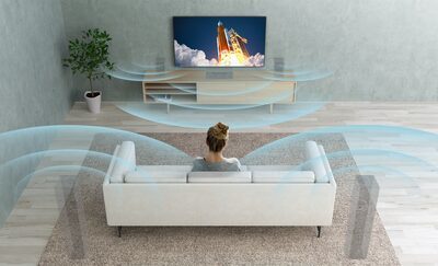 S-Force Front Surround reproduce un sistem de boxe surround multidimensionale
