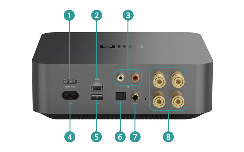 Conectori WiiM AMP PRO