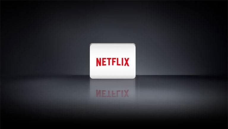 Patru sigle de aplicații de la stânga la dreapta:Netflix